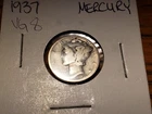 1937 Mercury Dime 90% Silver Coin .74 shipping