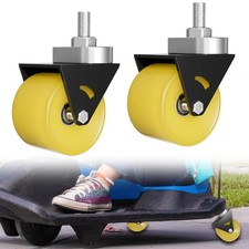 2 Pack Complete Caster Wheels Assembly Fit for Razor Crazy Cart XL DLX, 360  Wid