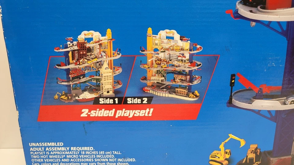 Hot Wheels Planet Micro Uptown Downtown Playset 1997 Mattel NEW Sealed w/ Cars - Image 4 of 4