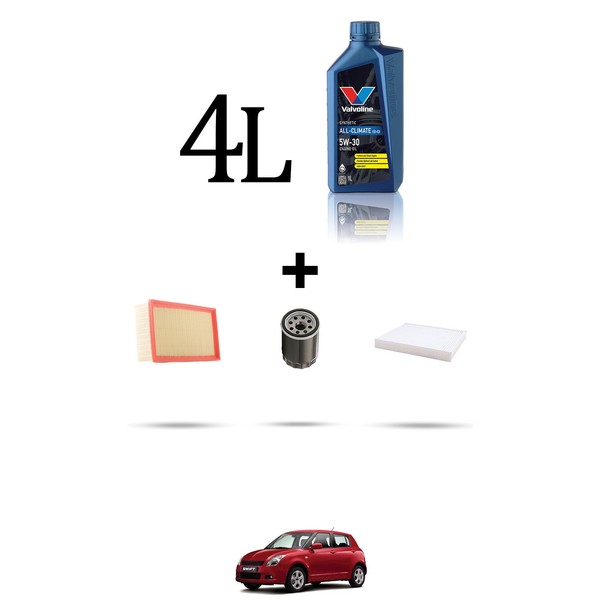 Hoffcar Wartungsset 3 Filter Und 4L ÖL FüR Suzuki Swift Iii 1.6 16V 92KW Ab 2-image