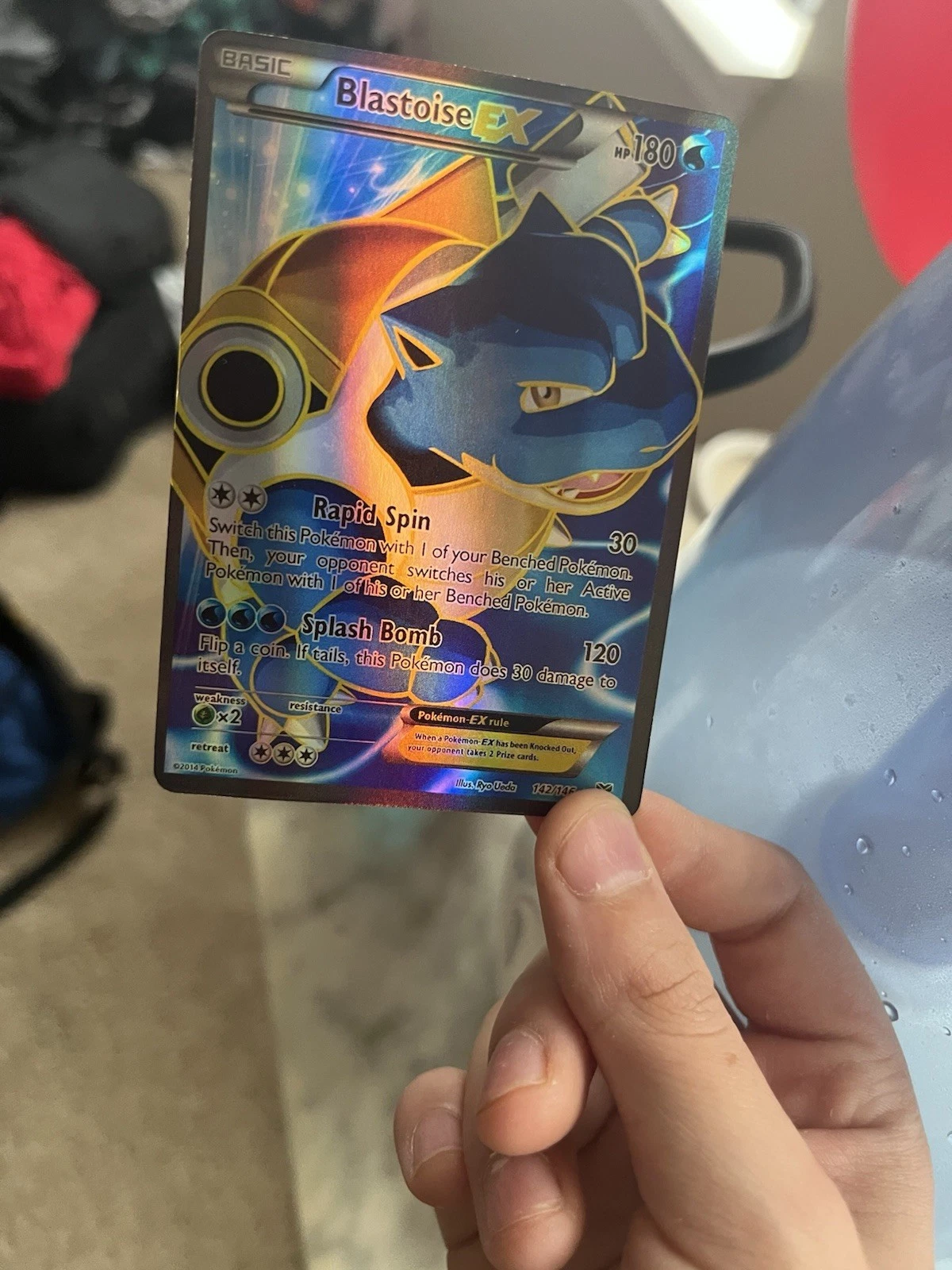 Pokémon TCG Blastoise EX 142/146 Full Art Ultra Rare XY – Near Mint