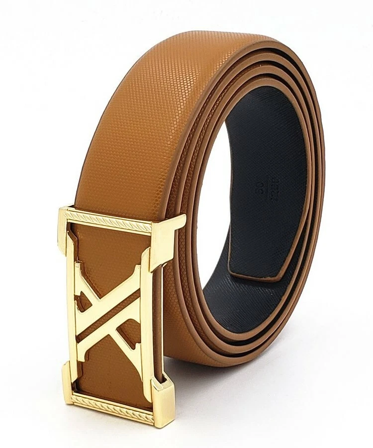 2020 Luxury Belt Men's Genuine Leather Belts Gold Buckle Waist Strap for  Jeans