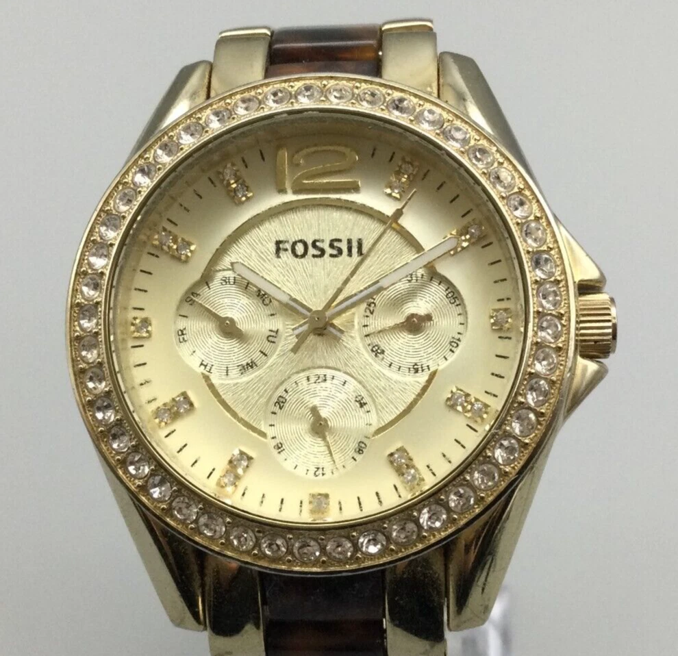 Fossil riley gold sale