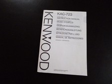 Original Bedienungsanleitung Kenwood KAC-723