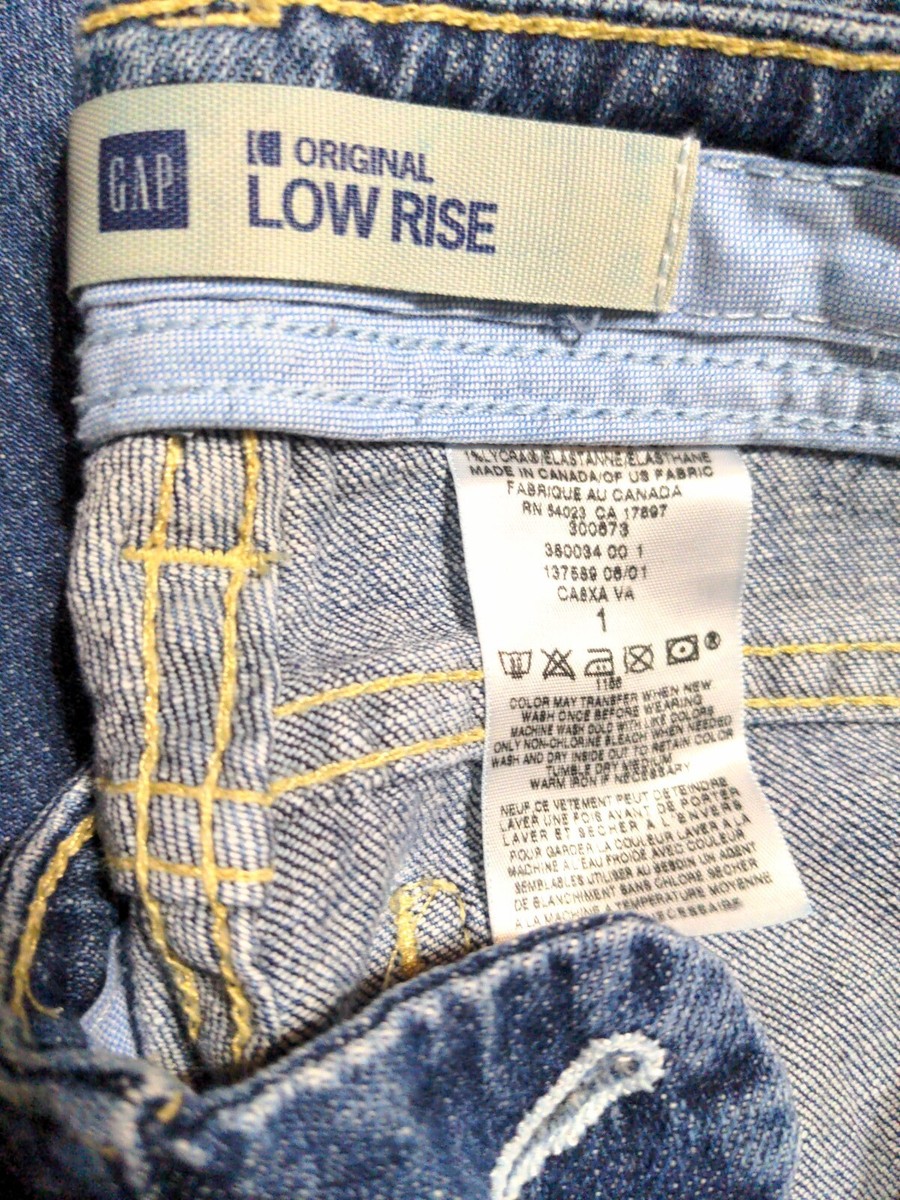 Vintage Women's GAP Original Low Rise Cropped Raw Hem Capri Size 1