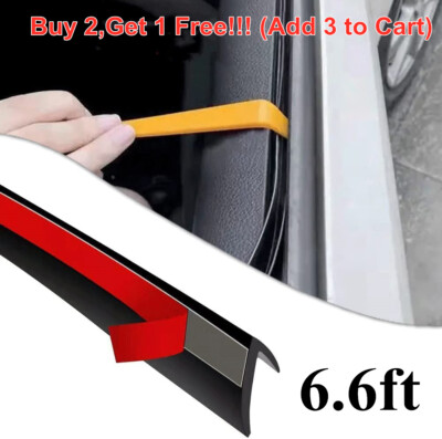 Fit Fitd 6.6ft V Shape Car SUV Side Window Trim Edge Mould Rubber Sealing Strips