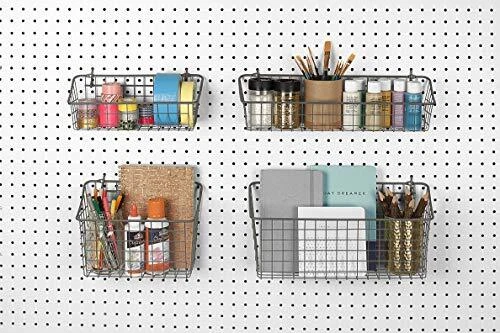 Pegboard Spectrum e cesta de arame de parede pequena (cinza industrial) - Armazenamento e O - Imagem 2 de 4