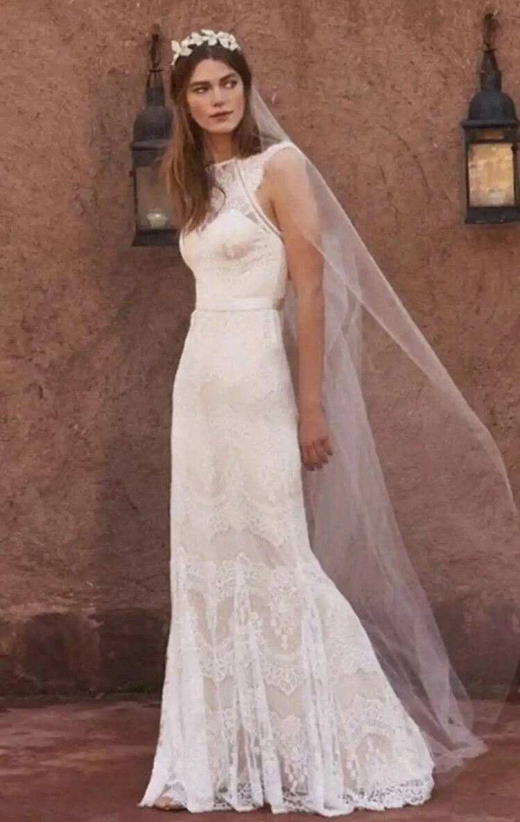 BHLDN Catherine Deane Suri Bridal Wedding Dress, size 4 worn once