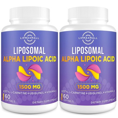 Liposomal Alpha Lipoic Acid 1500mg - with Acetyl-L-Carnitine 900mg & Ubiquino...