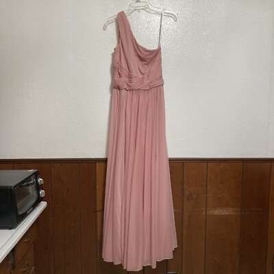 David's Bridal Bridesmaid Dress 61” Long One Shoulder Style