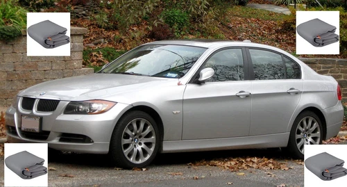 CAR COVER CANVAS FLEECE BMW 320D XDRIVE SEDAN YEAR 2016 ZIP DRIVING SIDE