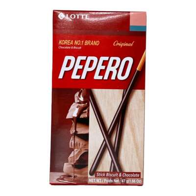 3 Boxes Lotte Pepero Choco Coated Snack Stick Biscuit Korea Delicious 47g ea NEW