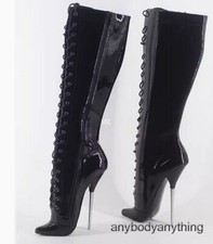 High Heel Stiletto Heel Fetish Platform Knee High Ballet Boots Womens Mens Shoes