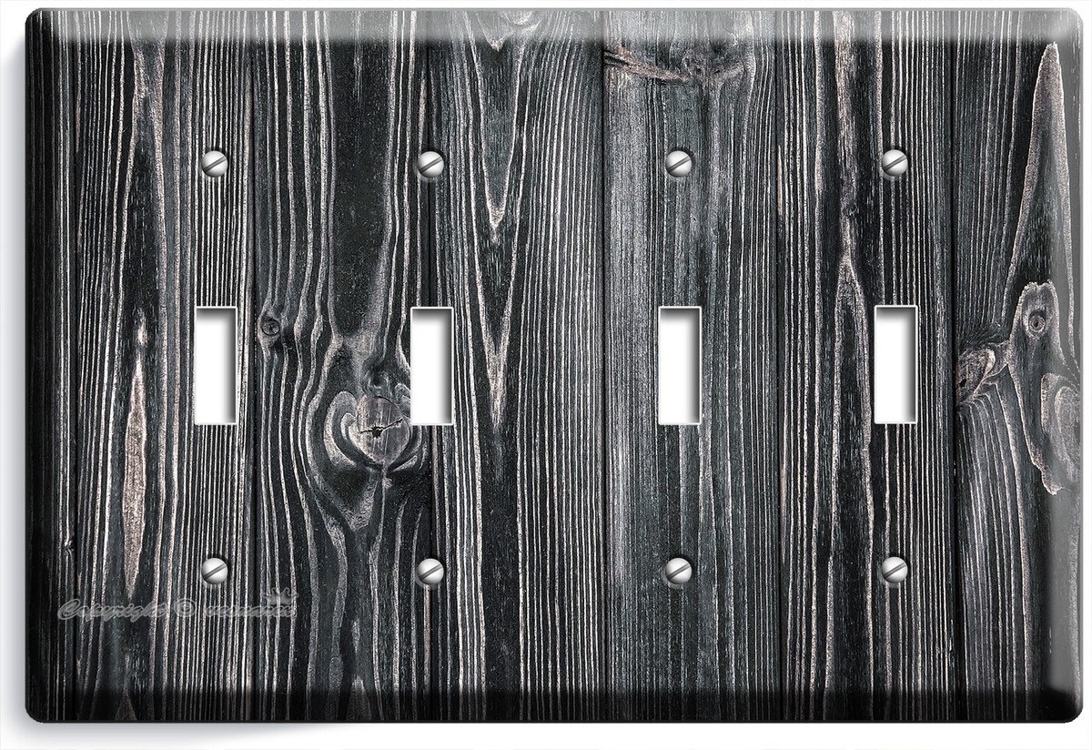 Rustic Black & White Checkered Light Switch & Outlet Wall Plate – Diner Style Decor