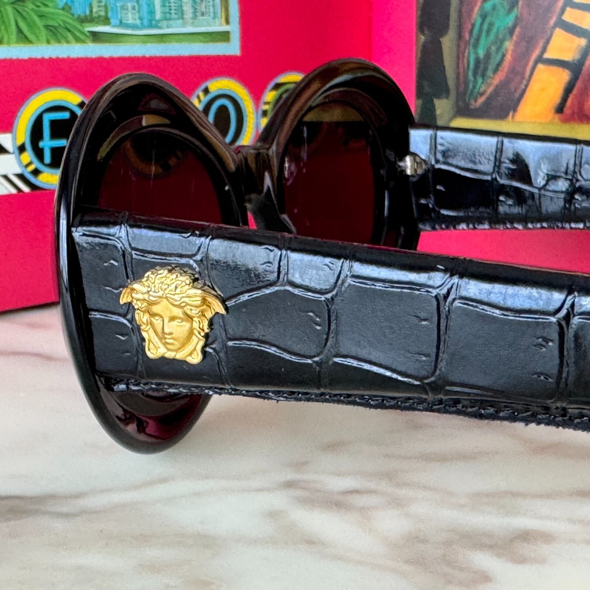 R*a様 GIANNI VERSACE ブラックサングラス クラシック トップ サングラス ブラック | VERSACE JP