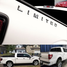 Fits 2pc F-150 F-250 F-350 Super Duty Limited Letters Chrome Bed Emblem
