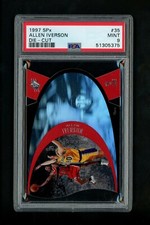 1997 Allen Iverson SPx basketball card Die-Cut PSA 9 Mint #35 Philadelphia 76er