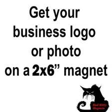 Custom Your Photo Business Logo Card High Quality Metal Fridge Magnet 2x6 8364