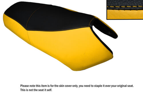 BLACK & YELLOW CUSTOM FITS YAMAHA BWS YW 125 DUAL LEATHER SEAT COVER ONLY - Picture 1 of 2