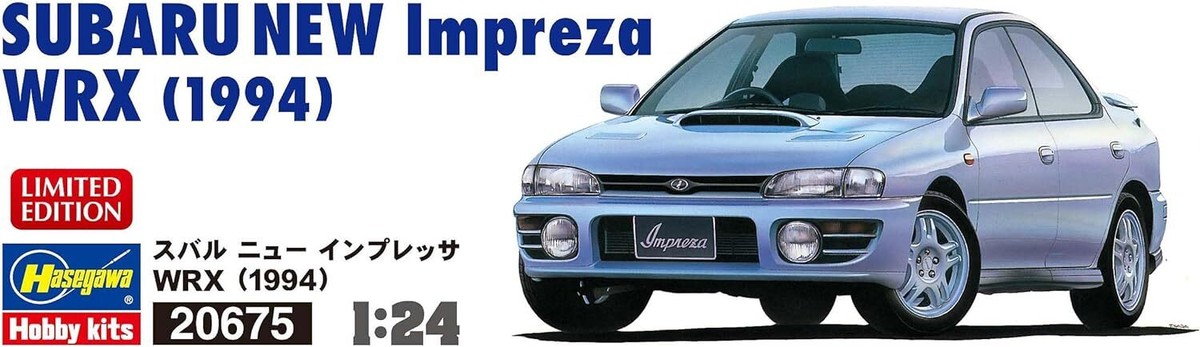 Hasegawa 1/24 model kit Subaru New Impreza WRX 1994 from Japan