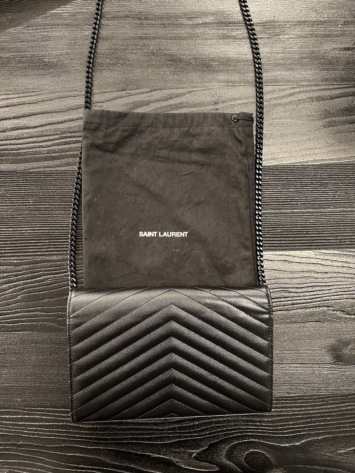 Borsa a tracolla SAINT LAURENT YSL monogramma trapuntata in pelle