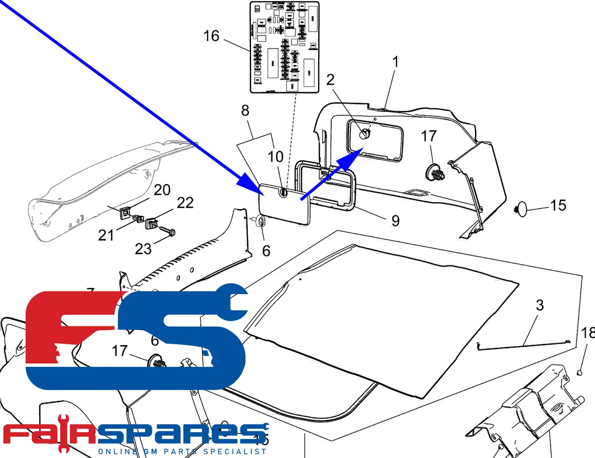 New VF HSV Holden GTS SS SSV Commodore Boot Interior Battery