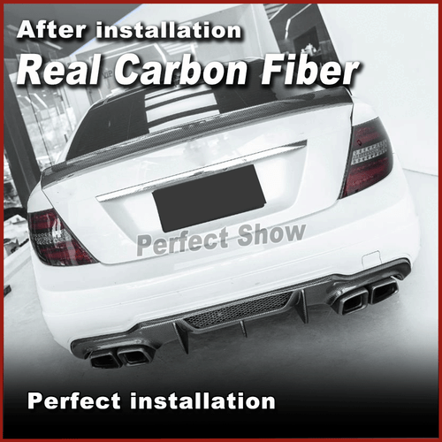 Carbon Diffusor Für Mercedes W204 C63 2012-18 Heckdiffusor Spoiler Diffuser - Picture 5 of 13