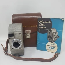 Vintage Bell & Howell 134 Movie Camera 8MM Manual & Case Super Combat Untested