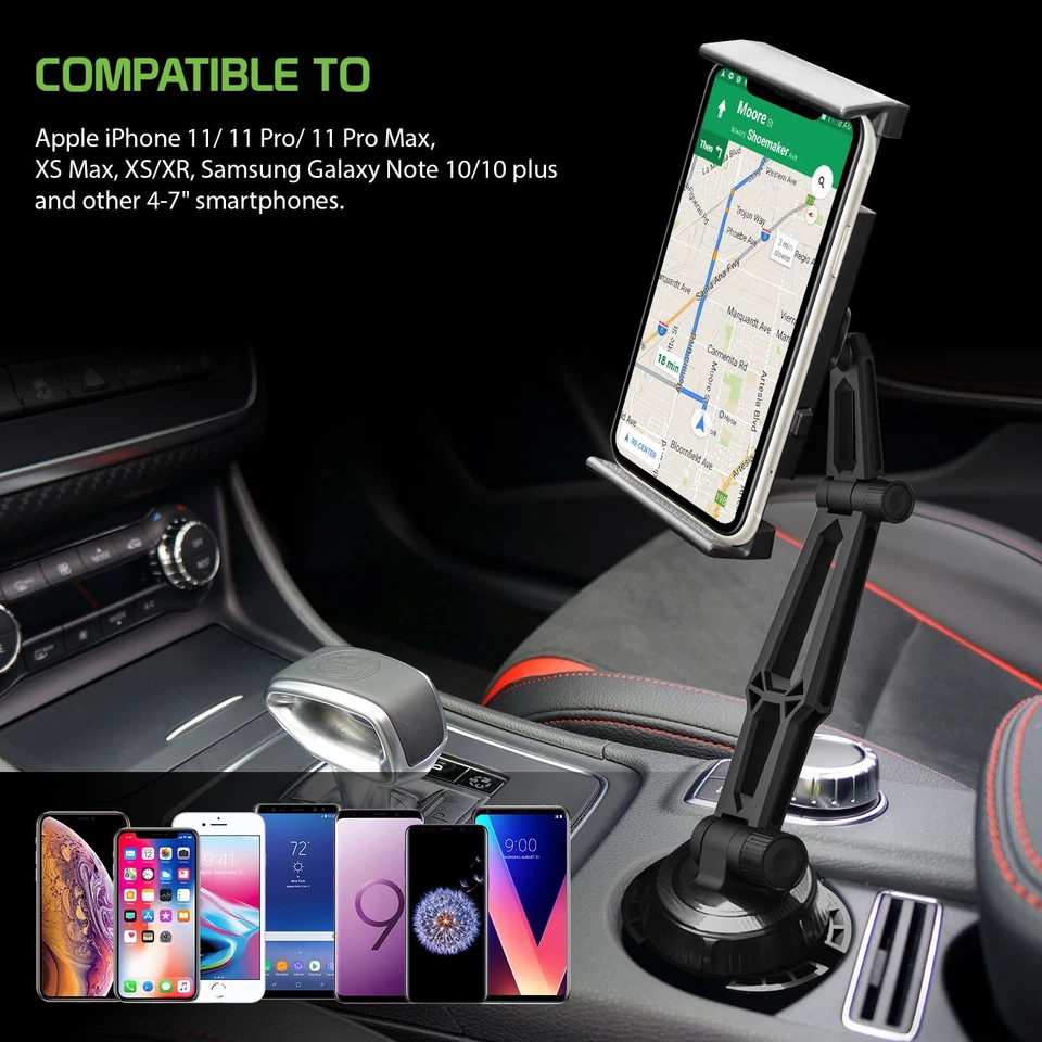 Car Cup Holder Phone Mount Compatible with iPhones, iPad, mini, Tablet, Android - Image 2 of 4