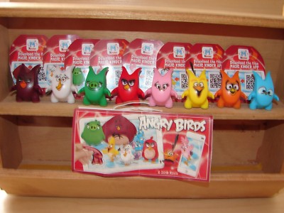 KINDER JOY OSTERN 2018 ANGRY BIRDS (D) - KOMPLETTSATZ MIT ALLEN 8 BPZ