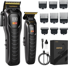 Professional Hair Clipper for Men-Rechargeable Heavy-Duty Motor Hair Cutting Kit