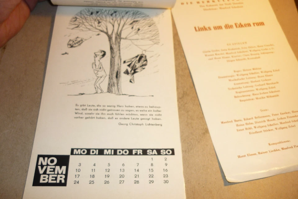 DDR Kabarett Herkuleskeule Dresden Programm Kalender für 1975 ! - Bild 4 von 4