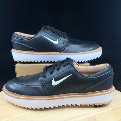 Nike Janoski G Tour Leather Golf Shoe Cleat Black Gum Tan BV8070-001 Sz 7.5 RARE
