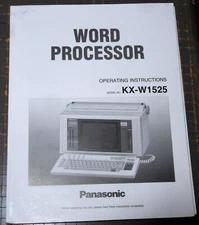 Panasonic KX-W1525 Word Processor Manual (Operating Instructions)