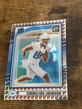 ✨CORNELIUS JOHNSON 2024 Donruss Football Emoji Rookie Optic Preview SSP #377