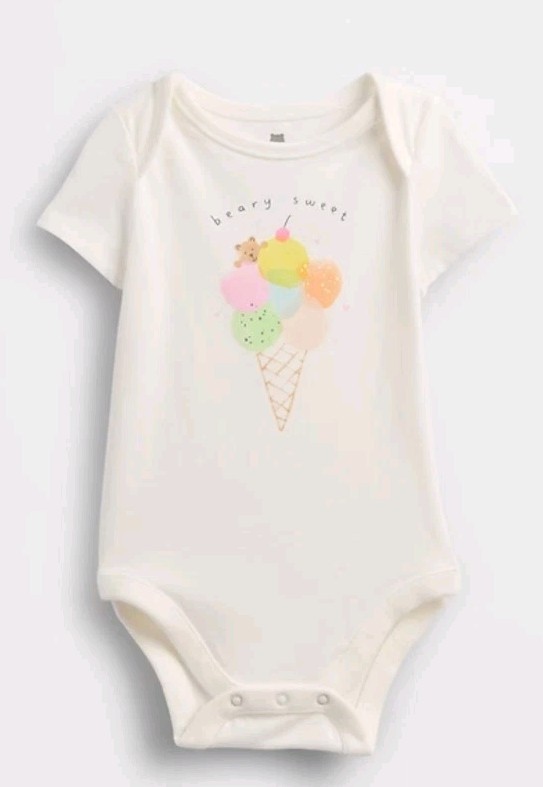 Body Baby Gap First Favorites 1 Pieza Beary Dulce Algodón Orgánico 12-18 Meses