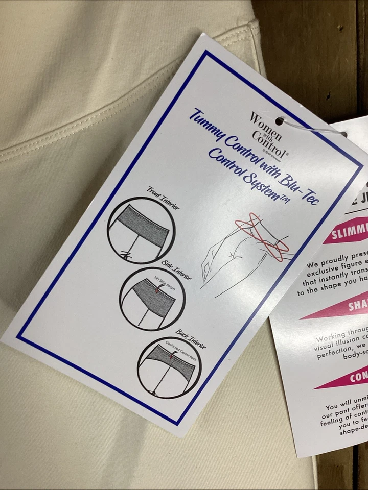 Women With Control Shape Enhancing Leggings Cream Size Small  - Image 4 of 4