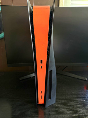 Sony PlayStation 5 PS5 825GB 4K Wi-Fi Black/Orange Plates 2 Controllers