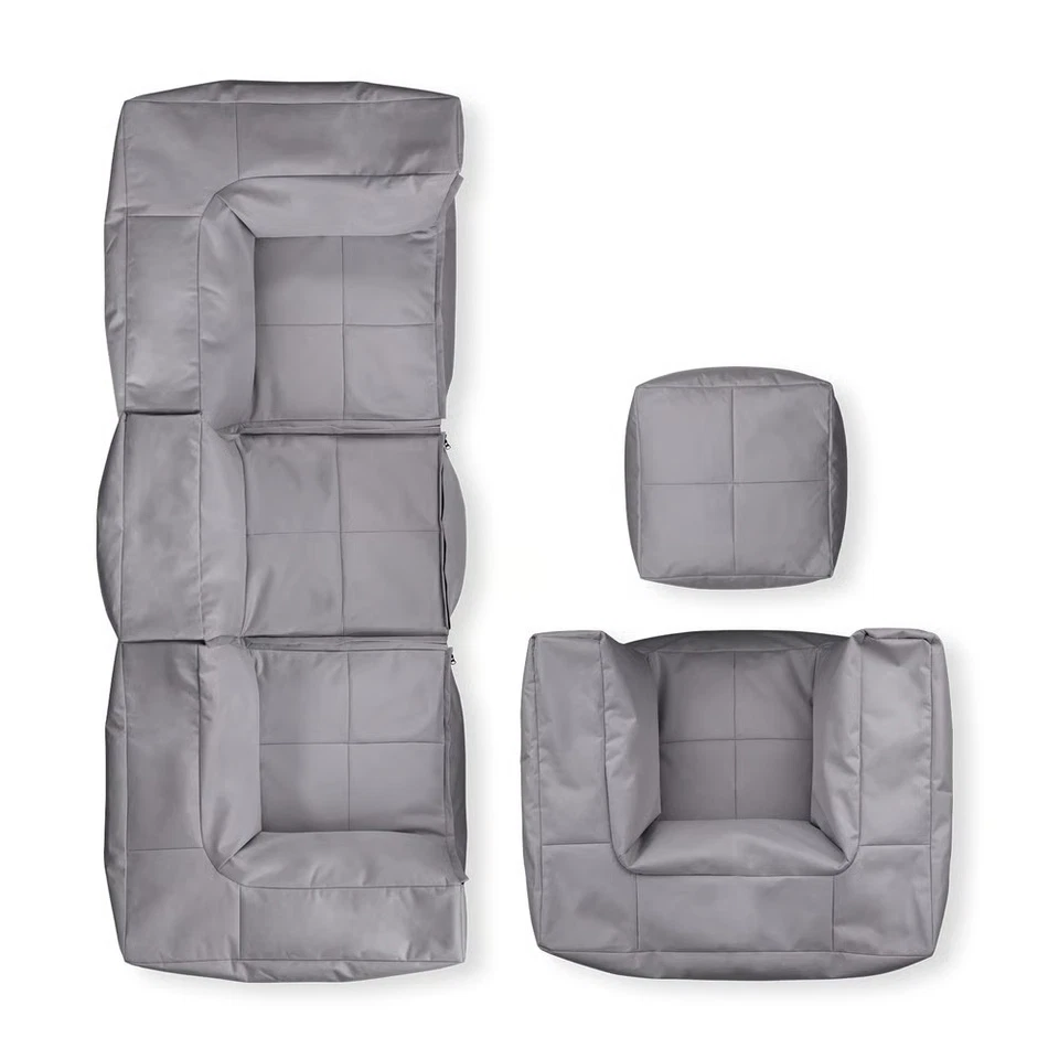 Garten Sitzgruppe Lounge Sitzecke Sitzsack Sofa Couch Sessel Hocker Garnitur - Bild 1 von 1