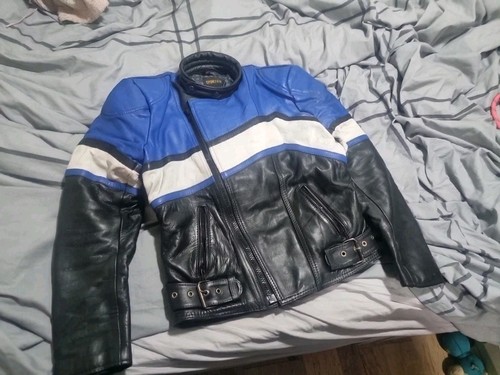 leather motorbike jacket used mens - Picture 1 of 7