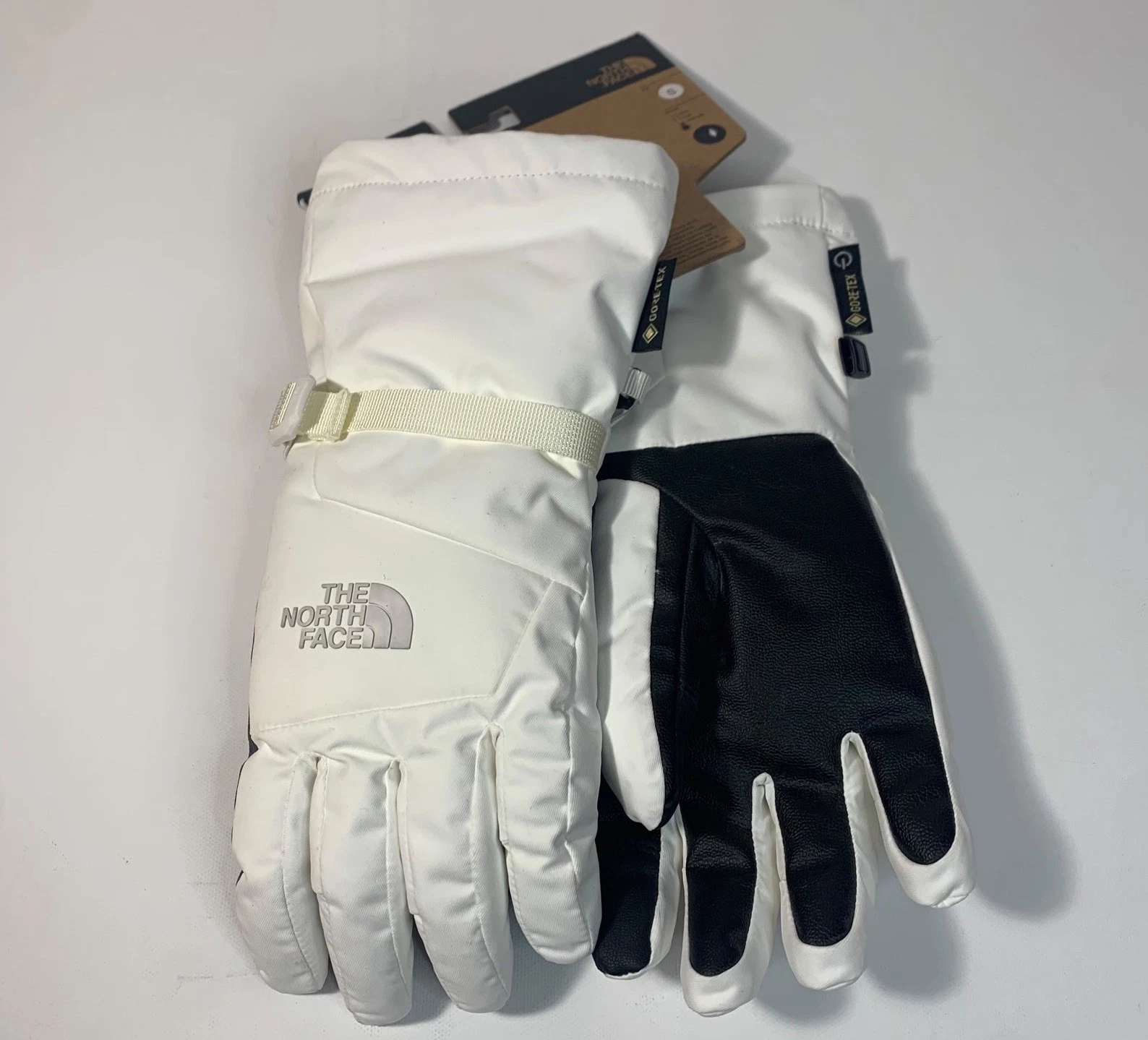 THE NORTH FACE Montana Pro GTX Gore-Tex Ski Gloves Womens MEDIUM White Black