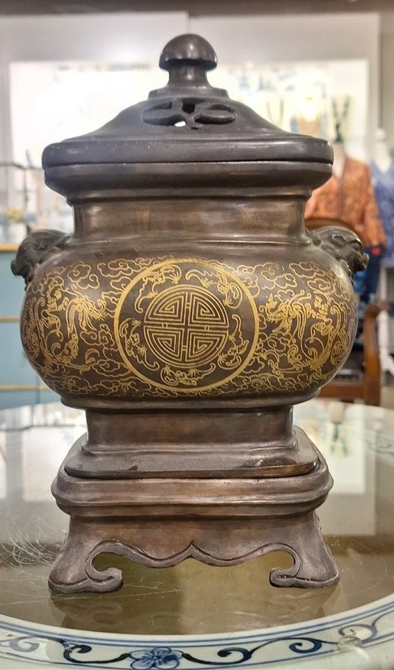 古董中国青铜香炉1900-1940 | eBay