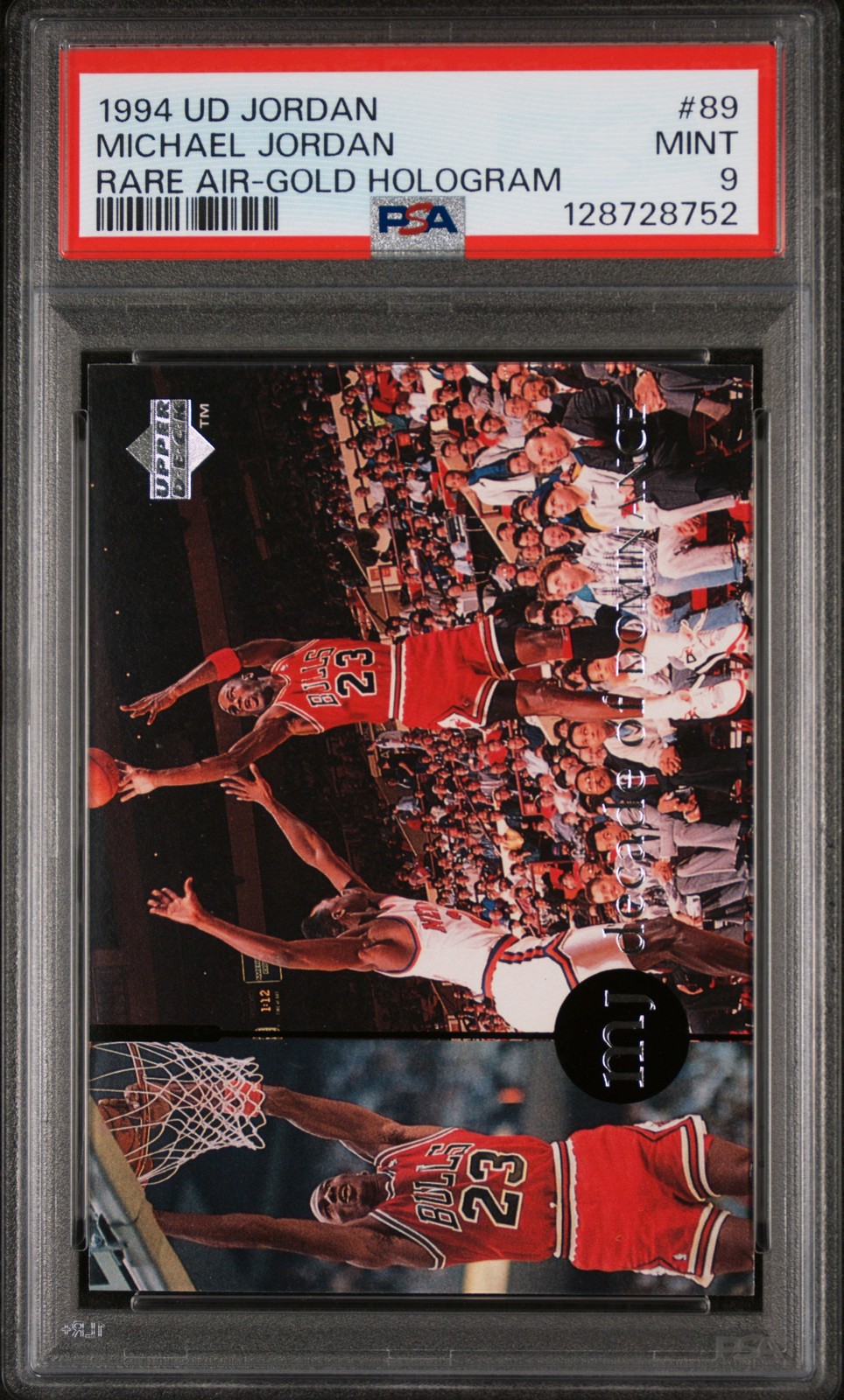 1994 UD MJ RARE AIR GOLD HOLOGRAM #89 MICHAEL JORDAN PSA 9