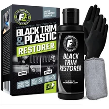 Black Trim Restorer for Cars - Restores Faded Plastic, Easy Application