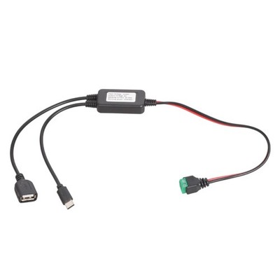 Double Output USB Type C Charging Cable 2Pin Solderless 12V 24V To 5V 3A Power