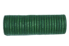 10 Inch x 30 Feet Metallic Poly Mesh Ribbon Decoration Wreath Dark Green