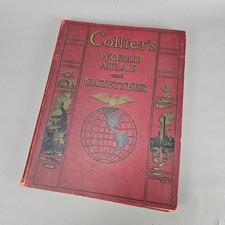 Collier's World Atlas and Gazetteer Old Maps 1940 HARDCOVER Vintage Collier's World Atlas and Gazetteer Old Maps 1940 HARDCOVER Vintage - Image 1