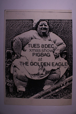 Pigbag Poster Original Xmas Show The Golden Eagle 8. Dezember ca. 1990er