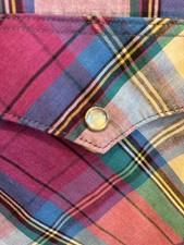 Vintage Wrangler Cowboy Cut Regular Fit Plaid Pearl Snap Short Sleeve Shirt