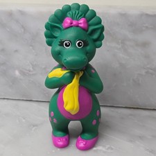 Vintage Barney & Friends Baby Bop PVC Figure Green Triceratops 4.25 Inch Toy